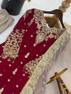 Sr 1699 Faux Georgette Embroidery Work Top With Sharara Dupatta Exporters In India